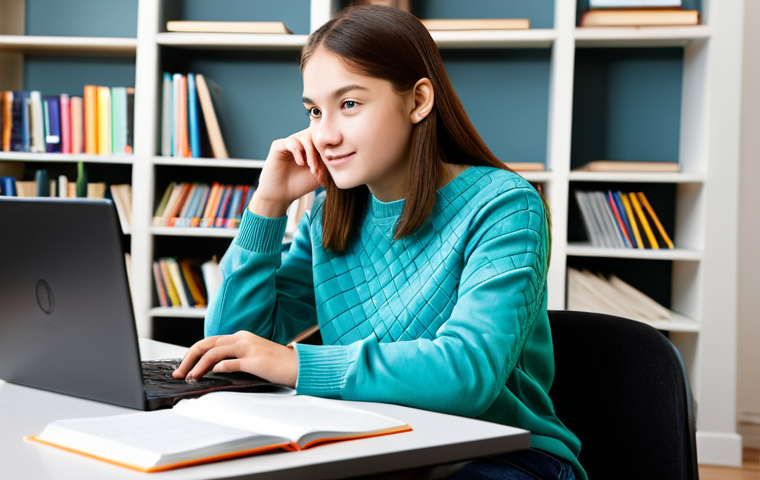 Career Aspirations**
"A high school student, fully clothed in casual and modest attire, sitting at a desk with textbooks, researching career options on a laptop. Background: a bright and organized study room in a modern home. Safe for work, appropriate content, professional quality, perfect anatomy, natural proportions, well-formed hands, proper finger count, family-friendly."
**