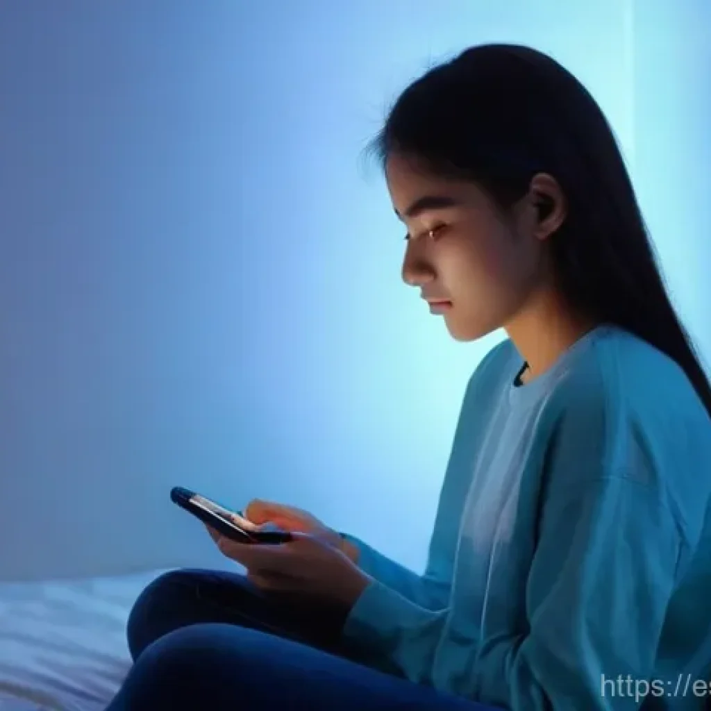 청소년지도사 업무 사례 분석 - **"Reflective Teenager in Digital Glow"**
A 16-year-old female teenager sits alone in a softly l...