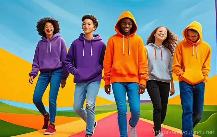 청소년지도사와 청소년 문제 해결 프로그램 개발 - **Emotional Rollercoaster of Adolescence:** A vibrant and dynamic illustration depicting a diverse g...