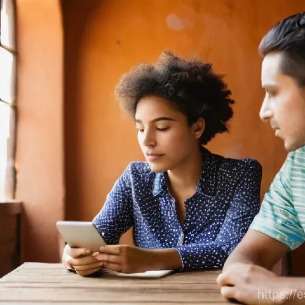 청소년지도사와 청소년의 리더십 개발 사례 - **Prompt:** A diverse group of four young adults, approximately 16-20 years old, from various ethnic...