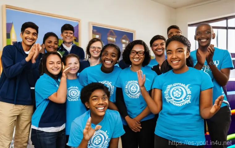 청소년지도사와 청소년 봉사활동 연계 - **Prompt:** A dynamic and modern image featuring a young woman (16-19 years old) confidently using a...