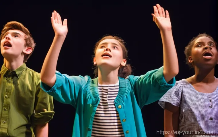 청소년지도사와 청소년 문화활동 지원 - **Prompt:** A vibrant, wide-angle shot of a diverse group of teenagers, aged 14-17, joyfully collabo...