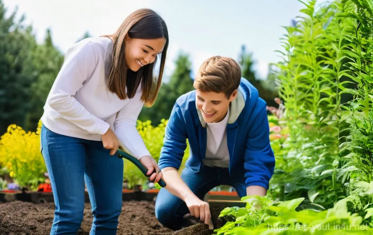 청소년지도사와 청소년 인성교육 사례 - **Prompt 1: Empowering Connection and Empathy**
    "A diverse group of 5-6 teenagers (ages 14-17), ...