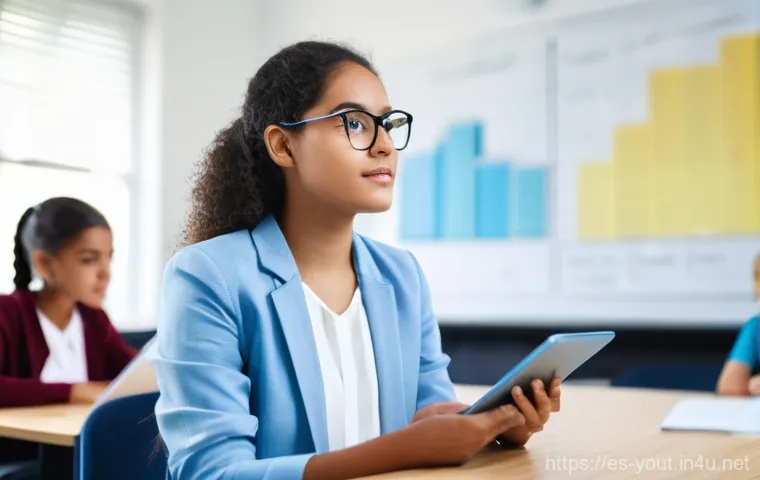 청소년지도사와 청소년 인성교육 사례 - **Prompt 2: Hands-on Learning and Collaboration**
    "Four teenagers (ages 15-18), wearing practica...