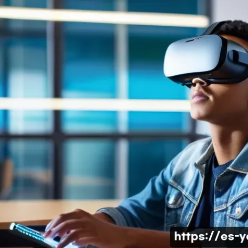 Home 31 청소년지도사 업무에서의 기술 활용 사례 - **Prompt: Personalized Immersive Learning in a Modern Setting**
A 16-year-old student, dressed i...