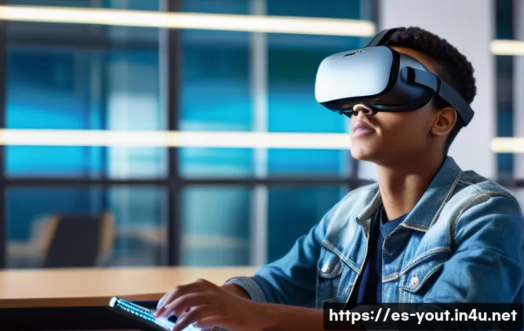 청소년지도사 업무에서의 기술 활용 사례 - **Prompt: Personalized Immersive Learning in a Modern Setting**
A 16-year-old student, dressed i...