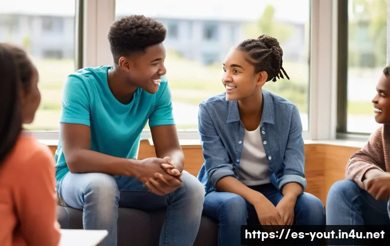 청소년지도사 자격증 난이도 평가 - **Prompt 1: Building Trust and Open Communication**
A warm, inviting scene in a modern, brightly...